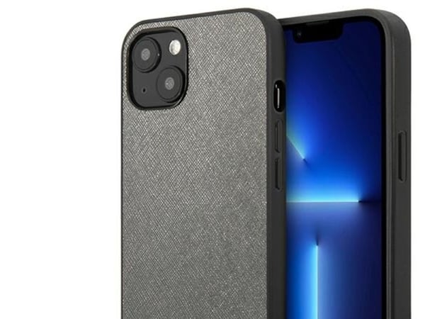 Karl Lagerfeld KLHCP13SSFMP2DG hårdskal till iPhone 13 mini 5,4" silver/silver Saffiano-plakett
