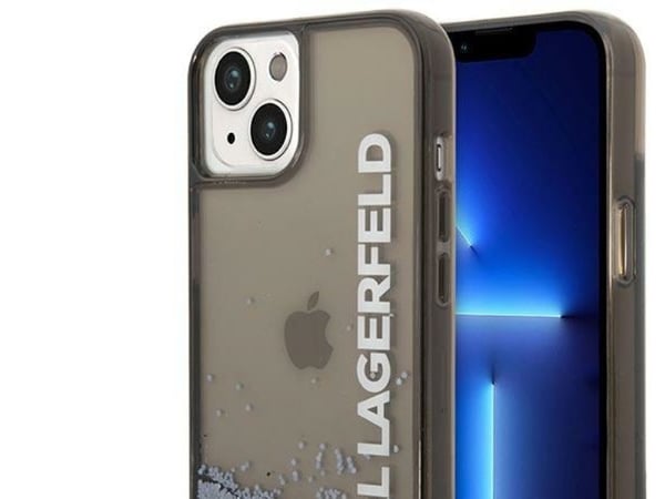 Karl Lagerfeld KLHCP14SLCKVK hardcase til iPhone 14 6,1" – svart/svart Liquid Glitter Elong