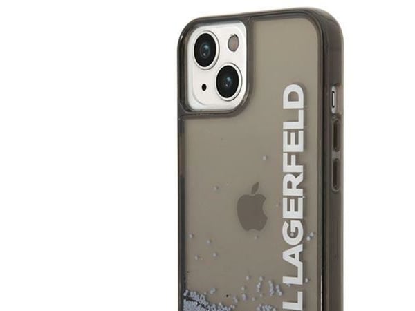 Karl Lagerfeld KLHCP14SLCKVK hardcase til iPhone 14 6,1" – svart/svart Liquid Glitter Elong