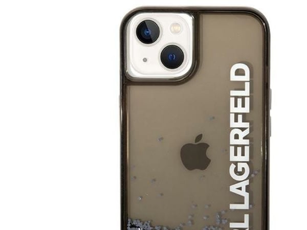 Karl Lagerfeld KLHCP14SLCKVK hardcase til iPhone 14 6,1" – svart/svart Liquid Glitter Elong