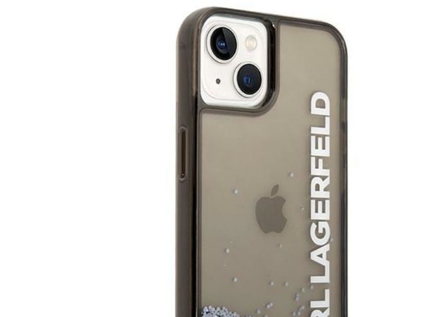 Karl Lagerfeld KLHCP14SLCKVK hardcase til iPhone 14 6,1" – svart/svart Liquid Glitter Elong