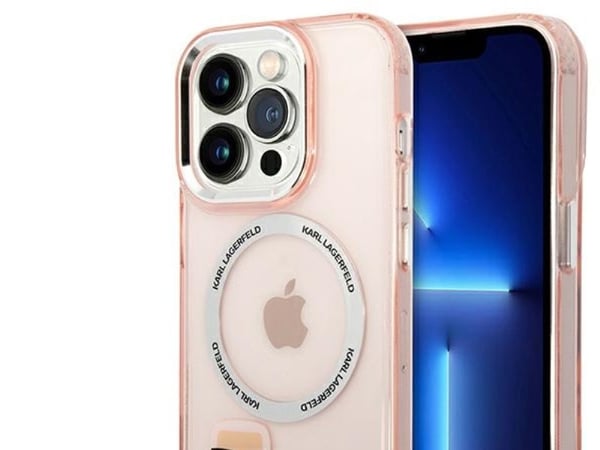 Karl Lagerfeld KLHMP14XHKCP iPhone 14 Pro Max 6.7" kovakotelo vaaleanpunainen/vaaleanpunainen Karl &amp; Choupette alumiini Magsafe