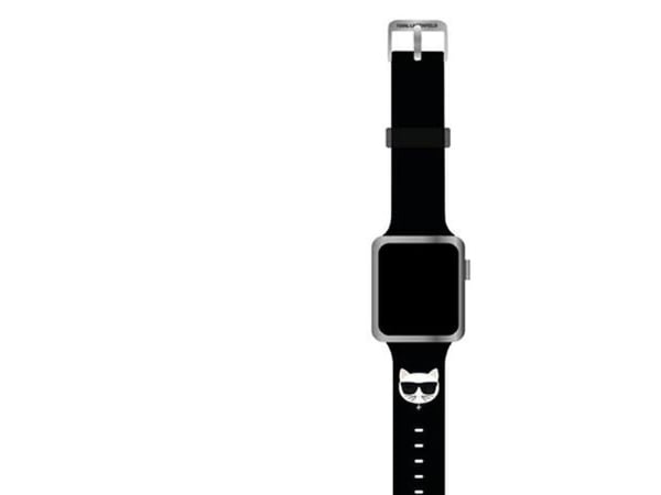 Karl Lagerfeld Karl Lagerfeld Karl Lagerfeld Pasek KLAWLSLCK Apple Watch 42/44/45 mm Eksklusiv/svart stropp Silikon Choupette Hoder
