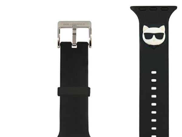 Karl Lagerfeld Karl Lagerfeld Karl Lagerfeld Pasek KLAWLSLCK Apple Watch 42/44/45 mm Eksklusiv/svart stropp Silikon Choupette Hoder
