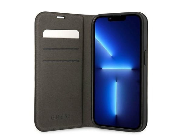 Guess GUBKP14XHG4SHK iPhone 14 Pro Max 6.7" black/black book 4G Vintage Gold Logo