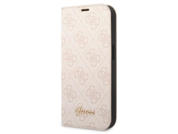 Guess GUBKP14XHG4SHP fodral till iPhone 14 Pro Max 6.7" - rosa / rosa bok 4G Vintage Gold-logga