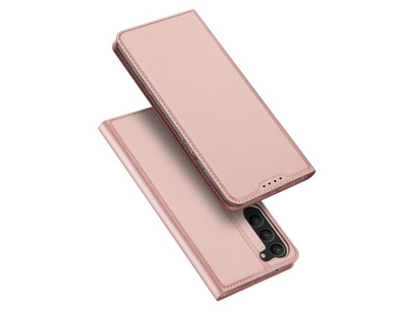 Dux Ducis Skin Pro-etui for Samsung Galaxy S23+ med klaff, kortholder og stativ - rosa