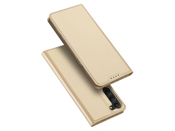 Dux Ducis Skin Pro-deksel til Samsung Galaxy S23-deksel med lommebokstativ gull