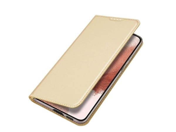 Dux Ducis Skin Pro-deksel til Samsung Galaxy S23-deksel med lommebokstativ gull