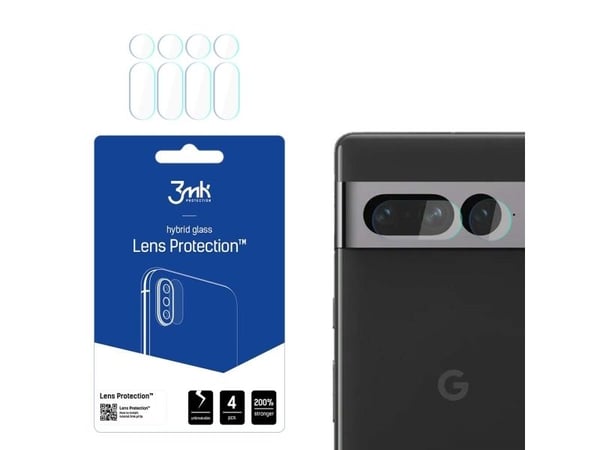3MK 5903108494946, Google, Google Pixel 7 Pro, slagfast, ripebestandig, splintfri, gjennomsiktig, 4 stk