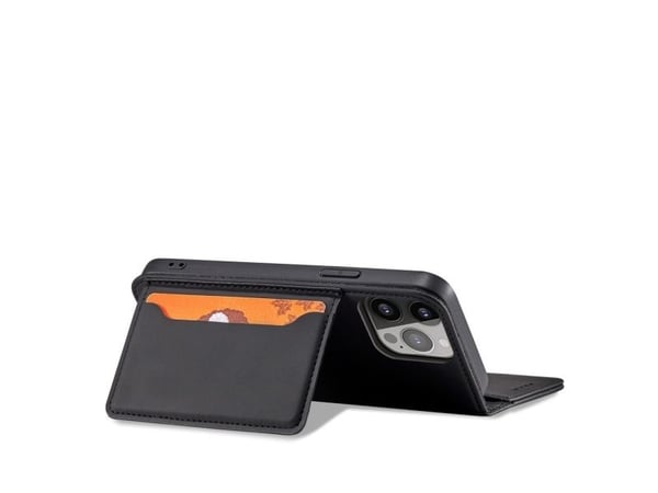 Magnetkortetui for Samsung Galaxy S23 Ultra flip-omslag lommebokholder svart