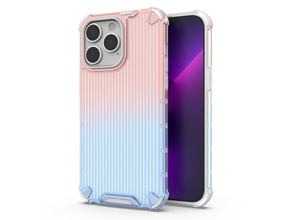 iLike Apple iPhone 14 Pro Max rustningsetui beskyttelsesetui rosa/blå