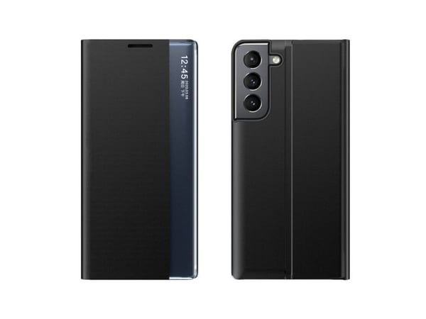 New Sleep Case-deksel for Samsung Galaxy S23+ med flip-stativ - svart