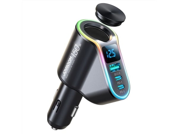 Joyroom rask billader 4in1 USB-A QC3.0 / 2xUSB-C PD 150W svart (JR-CL21)
