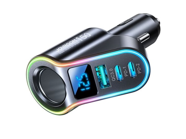 Joyroom rask billader 4in1 USB-A QC3.0 / 2xUSB-C PD 150W svart (JR-CL21)