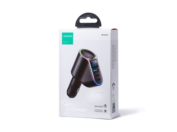 Joyroom rask billader 4in1 USB-A QC3.0 / 2xUSB-C PD 150W svart (JR-CL21)