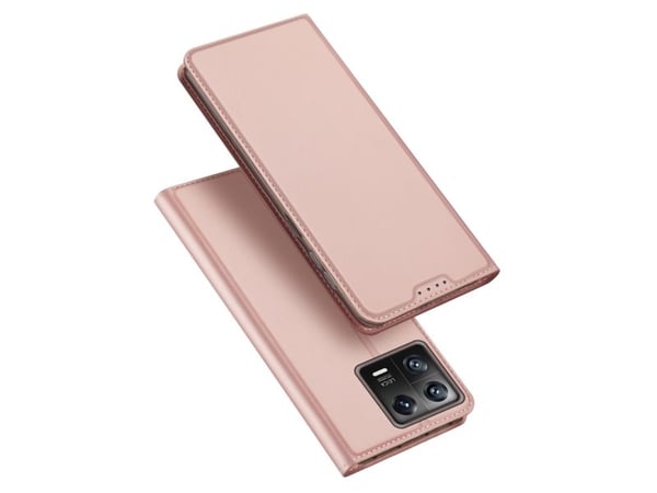 Dux Ducis Skin Pro-deksel til Xiaomi 13 - flip-kortlomme - stativ - rosa