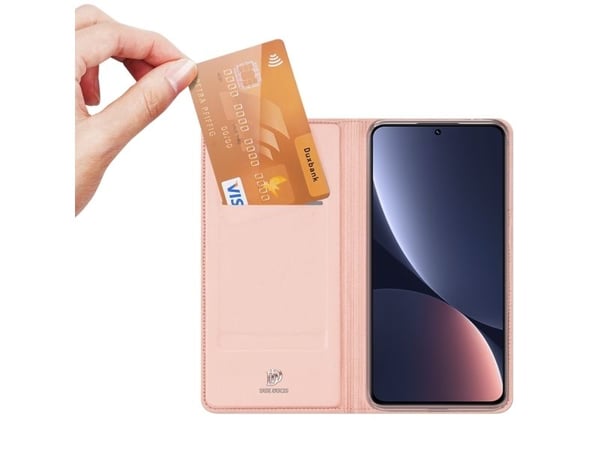 Dux Ducis Skin Pro-deksel til Xiaomi 13 - flip-kortlomme - stativ - rosa