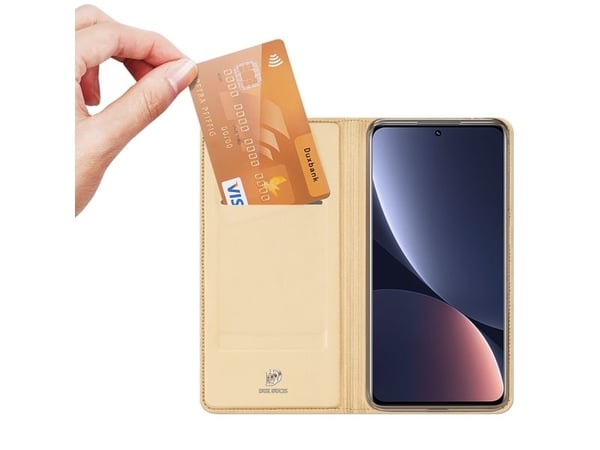 Dux Ducis Skin Pro-deksel Xiaomi 13 Pro flip-kortholder gull stativ