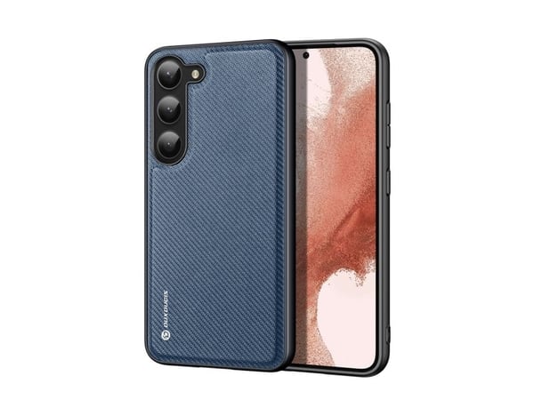Dux Ducis Fino-etuiet til Samsung Galaxy S23+ med silikonramme blå