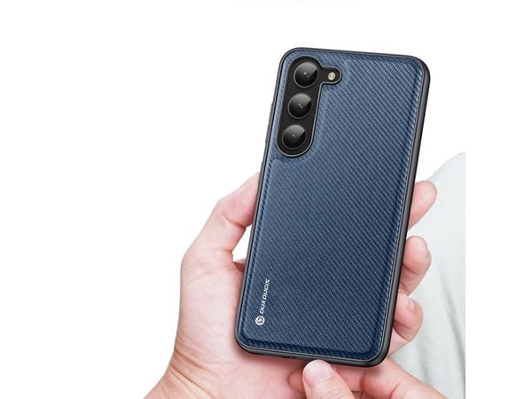 Dux Ducis Fino-etuiet til Samsung Galaxy S23+ med silikonramme blå