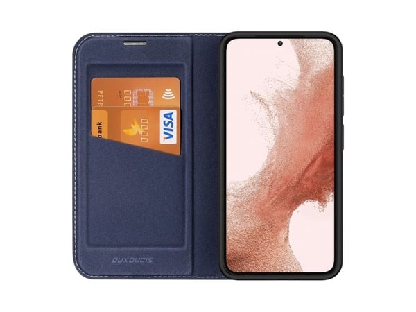 Dux Ducis Skin X2-deksel Samsung Galaxy S23+ flip-etikui/lommebokstativ blå