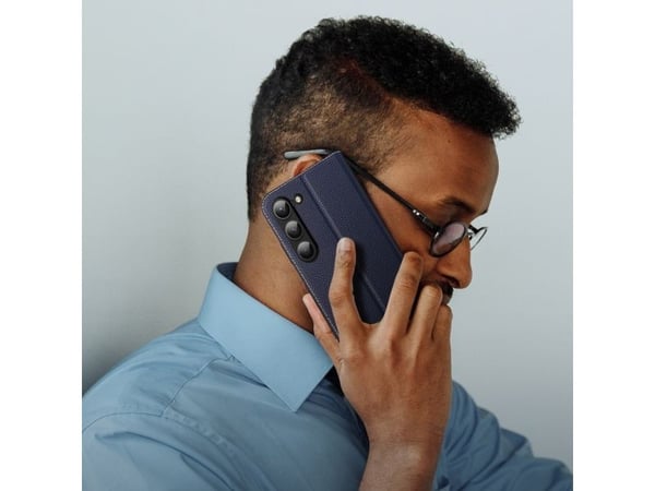 Dux Ducis Skin X2-deksel Samsung Galaxy S23+ flip-etikui/lommebokstativ blå