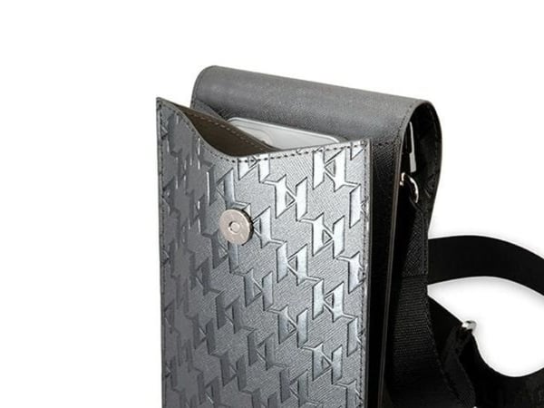 Karl Lagerfeld Ikonik Karl monogram patch-veske - sølv