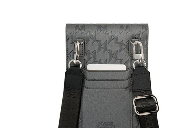 Karl Lagerfeld Ikonik Karl monogram patch-veske - sølv