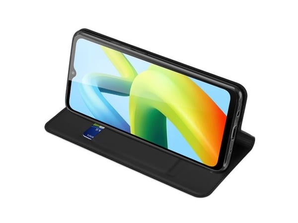 Dux Ducis Skin Pro-etui for Xiaomi Redmi A1+ med flip-kortlomme og stativ, svart
