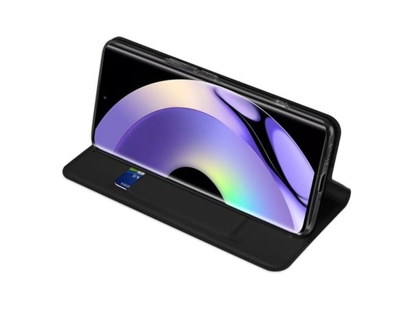 Dux Ducis Skin Pro-deksel for Realme 10 Pro+ - flipdeksel med kortholder/stand - svart