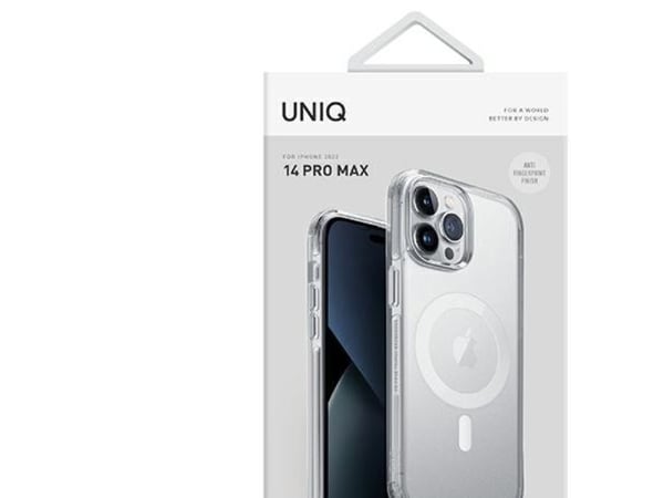 UNIQ Combat iPhone 14 Pro Max 6,7" Magclick ladeveske gjennomsiktig/duesatin klar