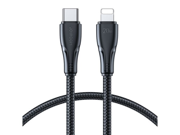 Joyroom USB C - Lightning 20W Surpass Series-kabel for hurtiglading og dataoverføring 1,2 m svart (S-CL020A11)