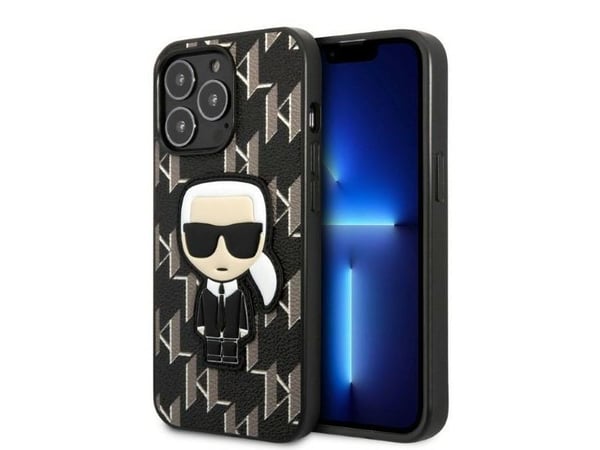 Karl Lagerfeld KLHCP13LPMNIKBK iPhone 13 Pro / 13 6,1" hårt skal svart Monogram Ikonik Patch