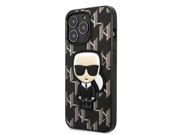 Karl Lagerfeld KLHCP13LPMNIKBK iPhone 13 Pro / 13 6,1" hårt skal svart Monogram Ikonik Patch