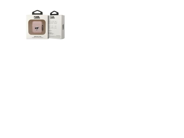 Karl Lagerfeld KLA2RUNCHP AirPods 1/2 suojus vaaleanpunainen/vaaleanpunainen Silikoni Choupette Head 3D -päähine