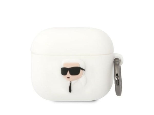 Karl Lagerfeld KLA3RUNIKH AirPods 3-skydd vit/vit Silikon Karl Head 3D