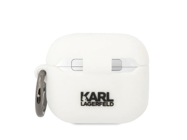 Karl Lagerfeld KLA3RUNIKH AirPods 3 suojus valkoinen/valkoinen Silikoni Karl Head 3D