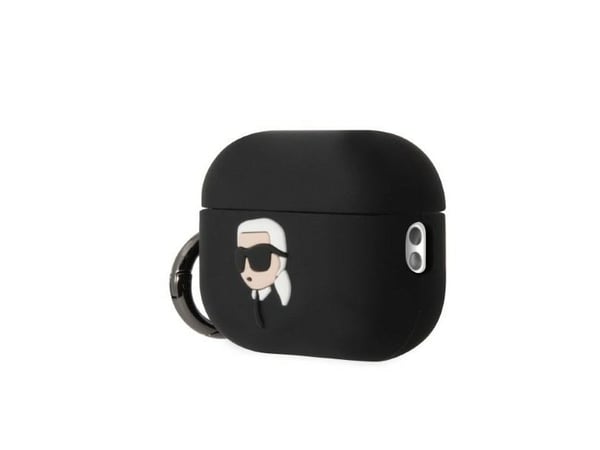 Karl Lagerfeld KLAP2RUNIKK AirPods Pro 2-deksel svart/svart silikone Karl Head 3D