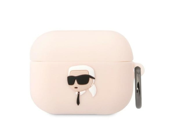 Karl Lagerfeld KLAPRUNIKP AirPods Pro-deksel rosa/rosa silikon Karl Head 3D