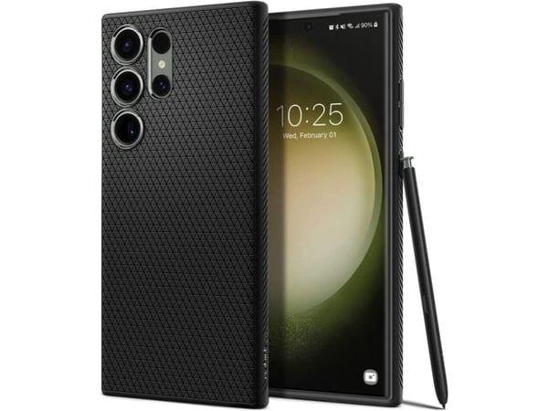 Spigen Liquid Air, Etui, Samsung, Galaxy S23 Ultra, 17,3 cm (6.8"), Sort