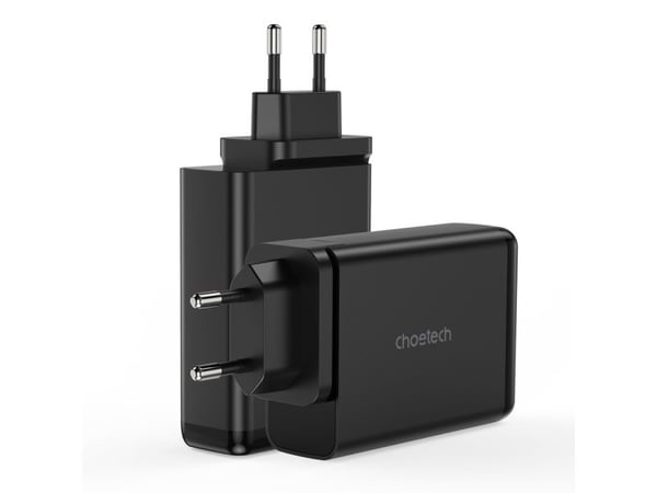 Choetech GaN-lader 140 W 4 porter (2x USB C, 2x USB) sort (PD6005)