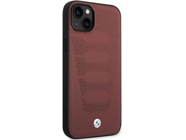 BMW BMHCP14S22RPSR-deksel til iPhone 14 6.1" - burgunder/burgunder mønster med skinnseter