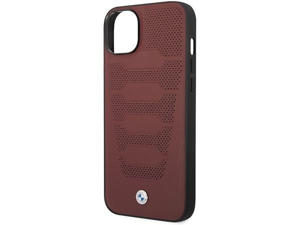 BMW BMHCP14S22RPSR-deksel til iPhone 14 6.1" - burgunder/burgunder mønster med skinnseter