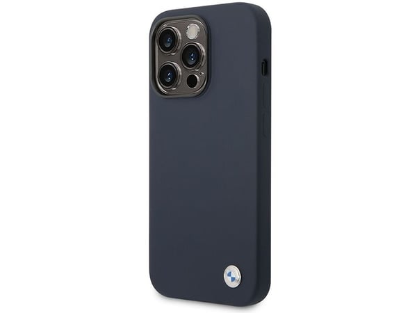 Veske BMW BMHMP14XSILNA iPhone 14 Pro Max 6,7" marineblå/marine Silikonmetalllogo MagSafe
