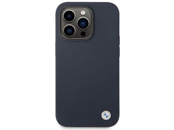 Veske BMW BMHMP14XSILNA iPhone 14 Pro Max 6,7" marineblå/marine Silikonmetalllogo MagSafe