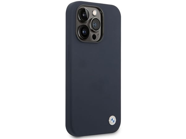 Veske BMW BMHMP14XSILNA iPhone 14 Pro Max 6,7" marineblå/marine Silikonmetalllogo MagSafe