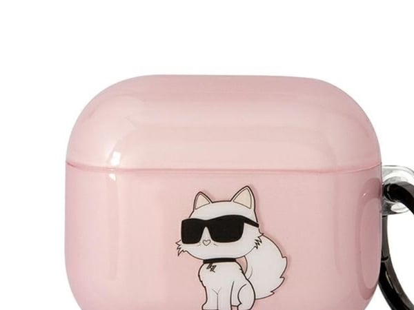 Karl Lagerfeld KLA3HNCHTCP dekselet til Airpods 3 - rosa/rosa Ikonik Choupette