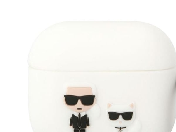 Karl Lagerfeld KLACA3SILKCW AirPods 3:n suojus valkoinen/valkoinen Silikoni Karl &amp; Choupette