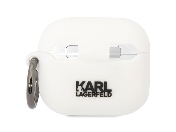 Karl Lagerfeld KLACA3SILKCW AirPods 3:n suojus valkoinen/valkoinen Silikoni Karl &amp; Choupette